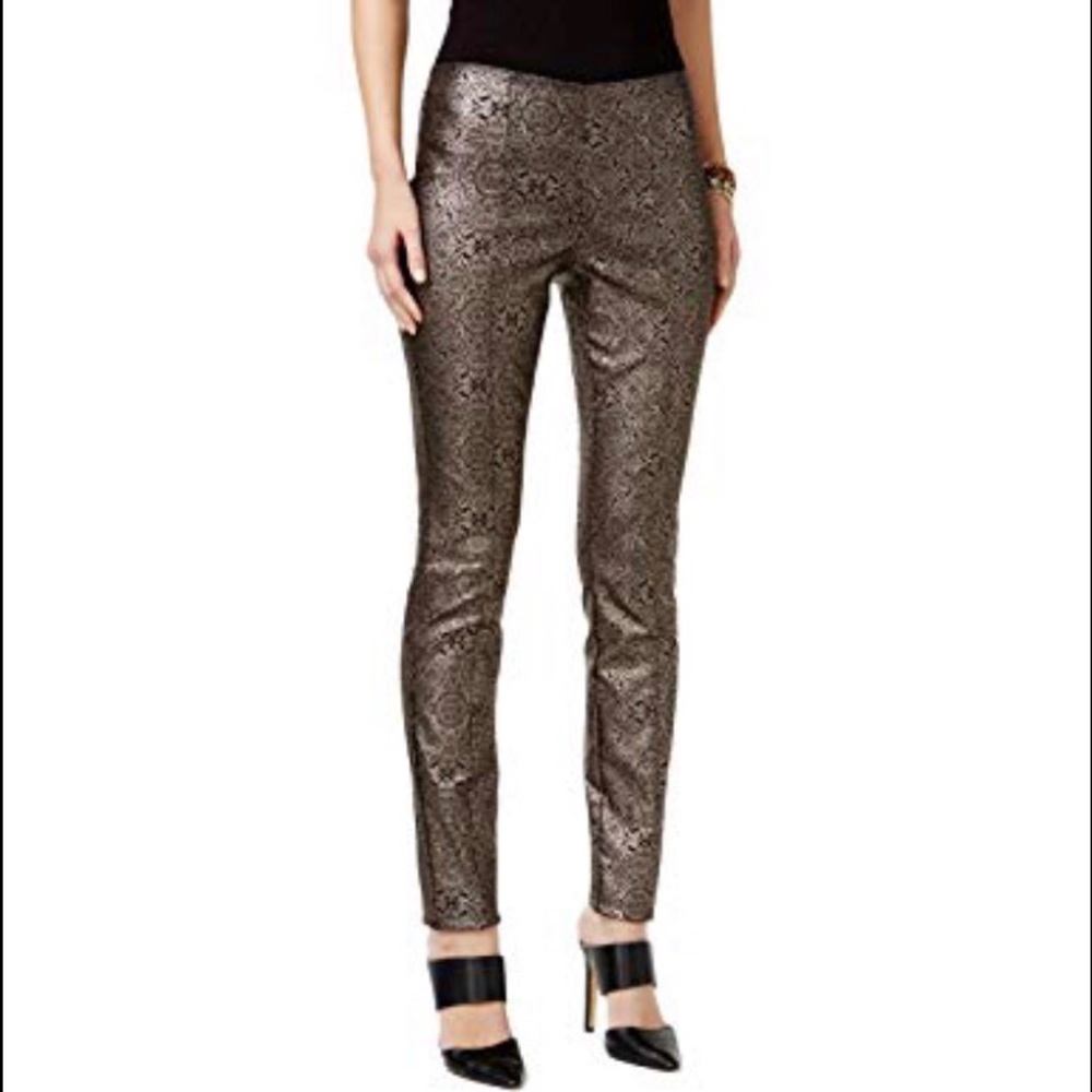 Alfani Black & Gold Shimmer Brocade Size 12 pants